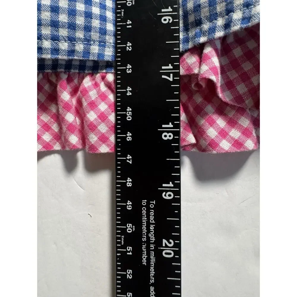 Funtasia Too Girls Reversible Thanksgiving Dress Turkey Pumpkin Gingham 4T
